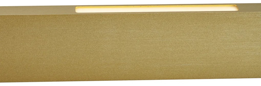 Модерна висяща лампа месинг с LED 3-степенно димиране Easylift - Straight