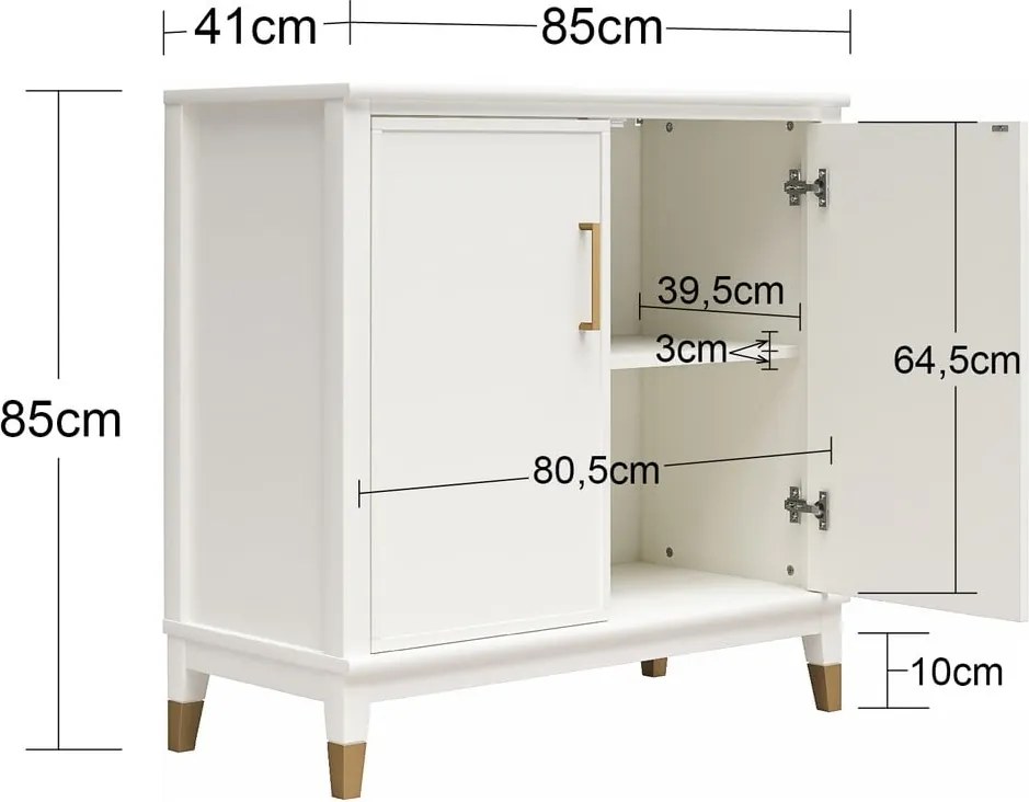 Зелено шкафче 86x85x41 cm Westerleigh – CosmoLiving by Cosmopolitan