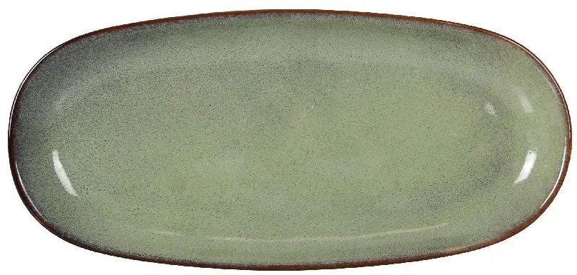 Плато овал LA MEDITERRANEA Macarella Green, Порцелан - 29x14 cm