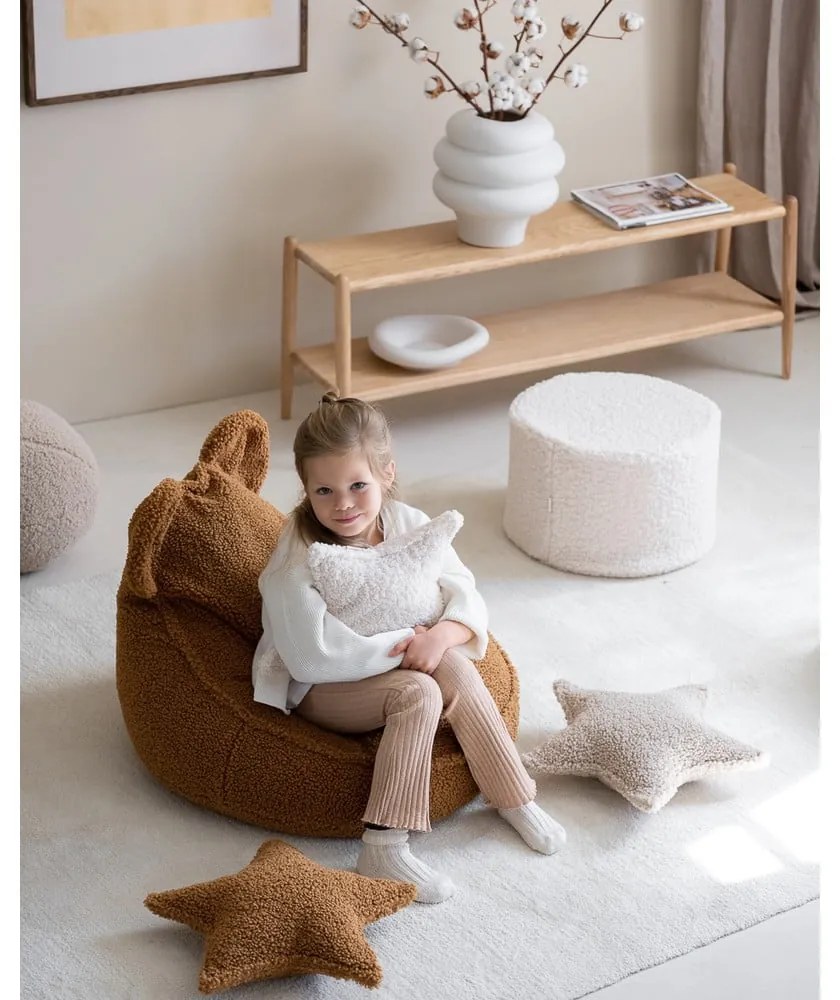 Кремав детски пуф от букле – Wigiwama