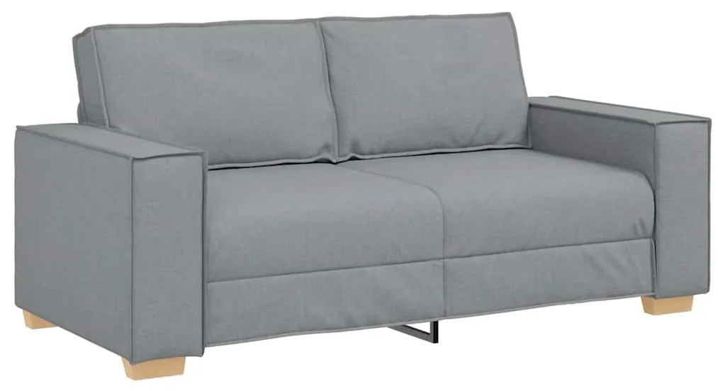 4104980 vidaXL Двуместен диван, светло сив, 140 см, плат