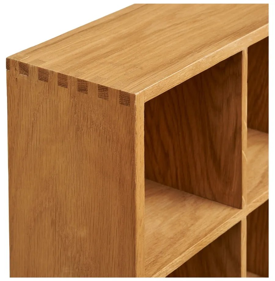 На няколко нива стенен рафт от декор от дъб в естествен цвят 11 cm Soria – House Nordic