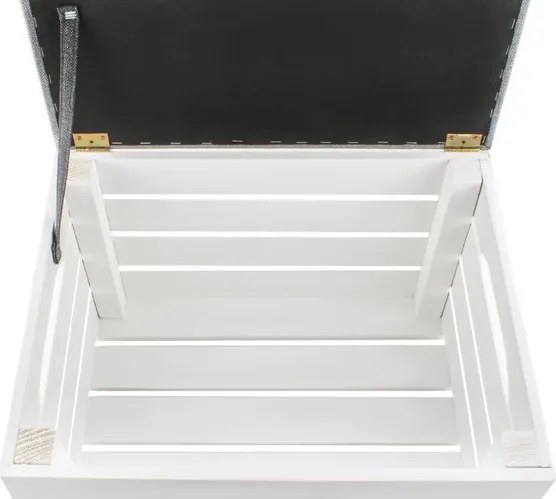 Дървен пуф с място за съхранение - сандък със седалка