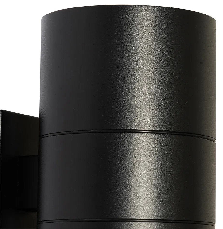 Модерна външна стенна лампа черна 2-лампи AR111 IP44 - Duo