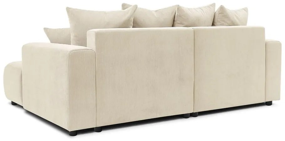 Кремав кадифен ъглов диван Enjoy – Bobochic Paris