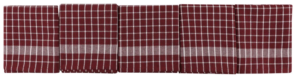 Комплект кърпи за миене (10 броя), цвят Бордо и бял