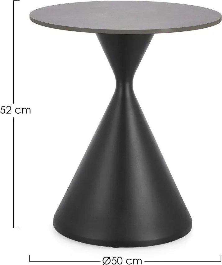 Кръгла странична масичка с плот от имитация на мрамор ø 50 cm Joona – Bizzotto