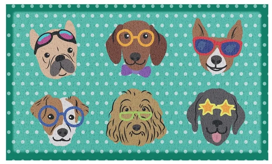 Изтривалка 40x70 cm Dogs on Polka Dots – Artsy Doormats