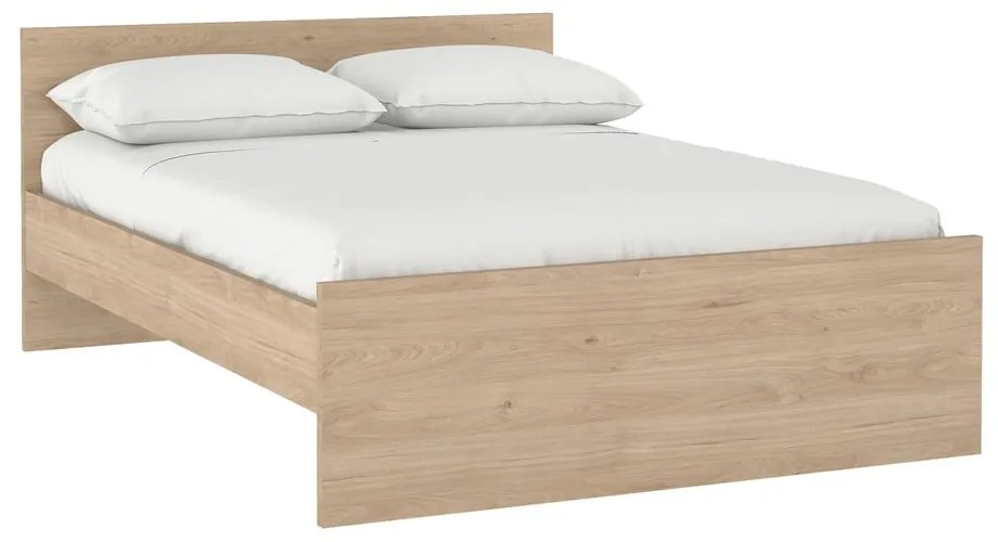 Двойно легло от декор от дъб в естествен цвят 160x200 cm Naia – Tvilum