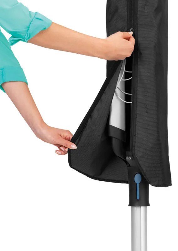 Външен простор Brabantia Lift-O-Matic Advance 90300253, 50 м, Регулируема височина, Котва за бетониране, Калъф, Торба с щипки, Резистентен на корозия, Инокс