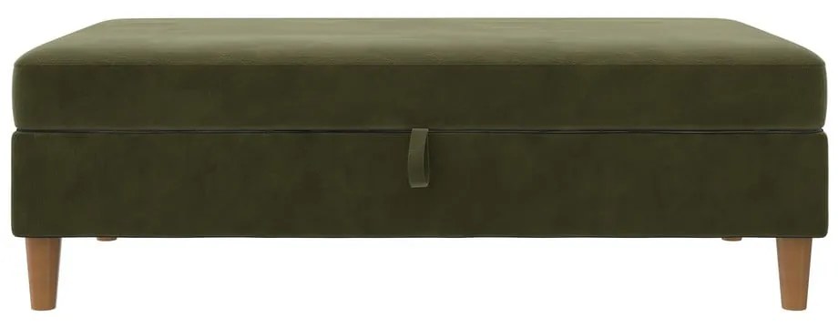 Зелена кадифена табуретка Lilly – Støraa