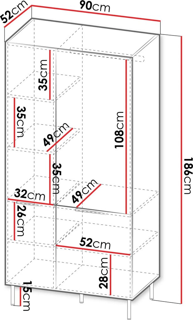 Гардероб Almera с две врати