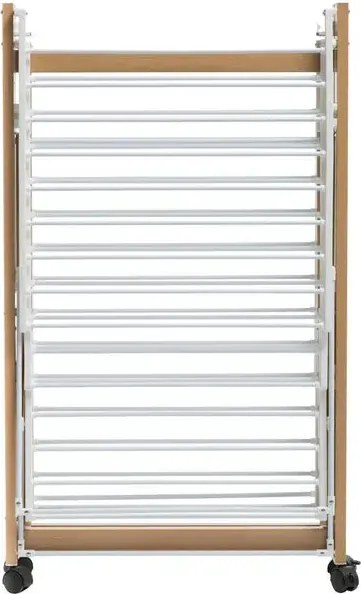 Сушилник за дрехи 5five Wood Effect с 4 колела, Метал Дървесен ефект, 27 m