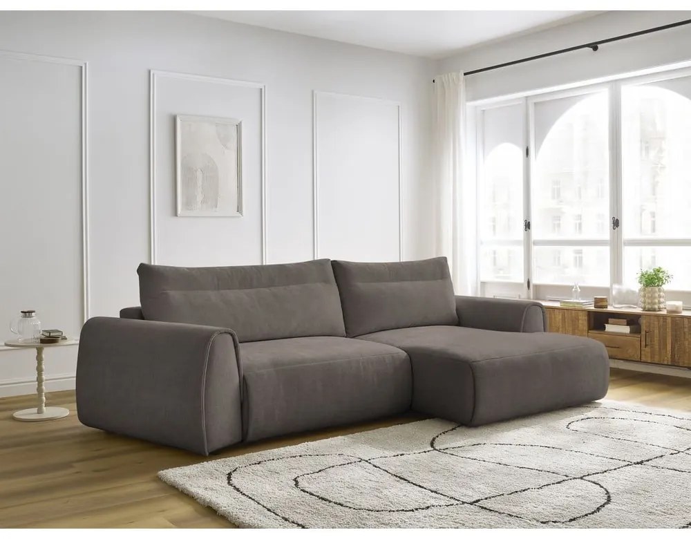 Кафяв ъглов диван Aden – Bobochic Paris