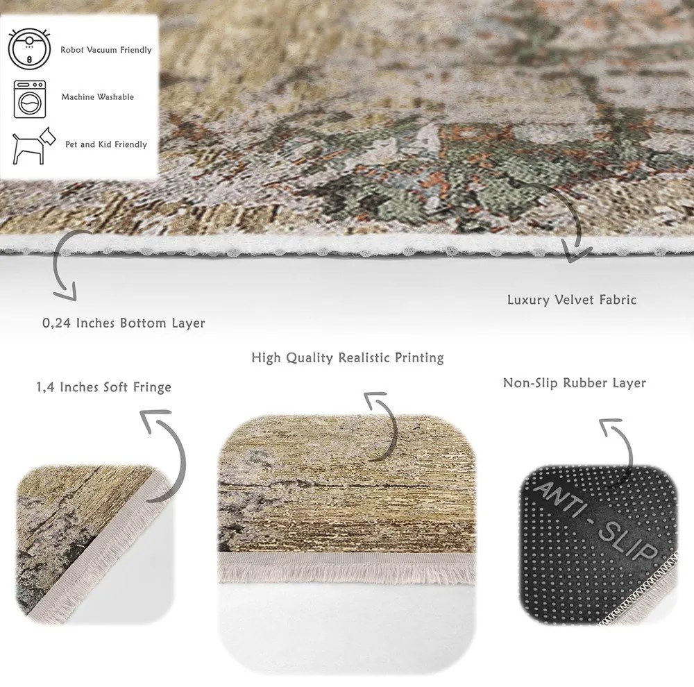 Кафяво-бежов килим 80x150 cm - Mila Home