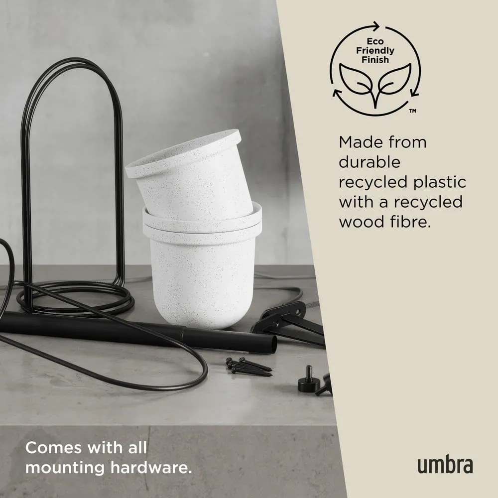 Пластмасови стенни/висящи кашпи в комплект от 5 бр. за билки ø 7,5 cm Triflora – Umbra