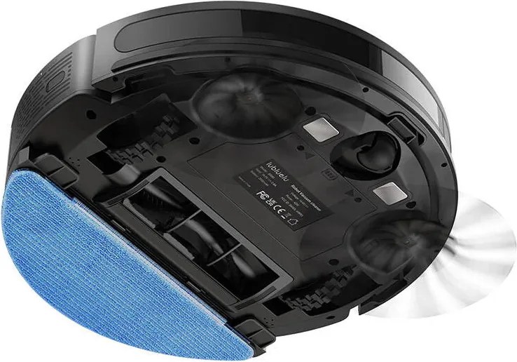 Втора ръка: Прахосмукачка робот със станция Lubluelu SL60 Plus, 42W, Моп, LiDAR, Автономия 120 минути, 2600 mAh, Черен