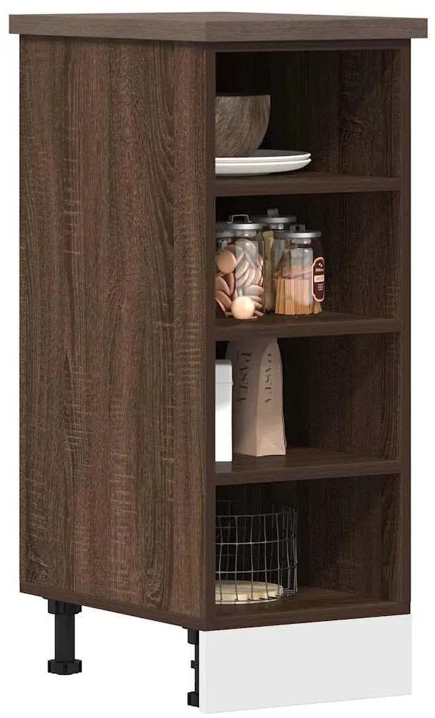 854199 vidaXL Долен шкаф "Рига" кафяв дъб 30x44,5x81,5 см, инженерно дърво
