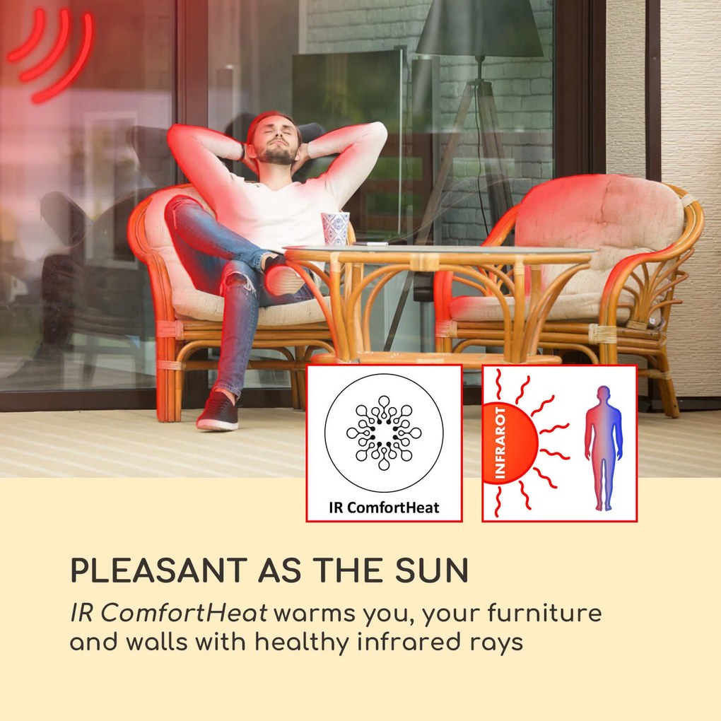 Blumfeldt Heat Giant, инфрачервен нагревател, 3 x 2000 W, IP65, 380 V, черен