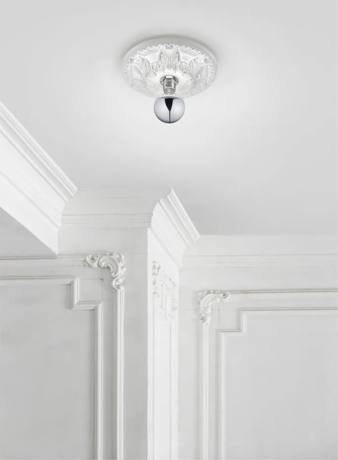 Бяло осветително тяло за таван ø 30 cm Lilly – Trio