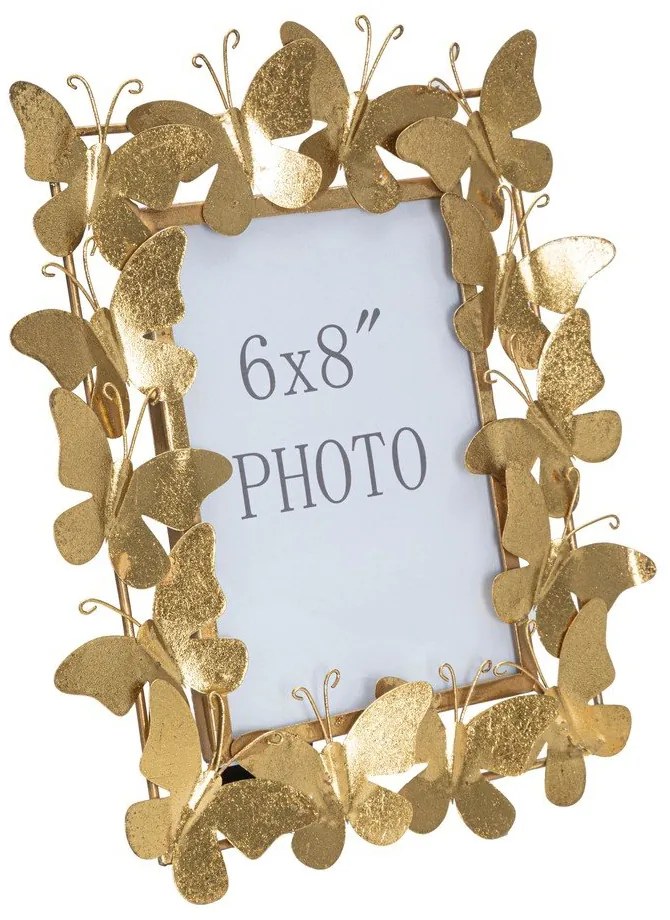 Метална стояща рамка в златисто 28x30,5 cm Butterfly – Mauro Ferretti