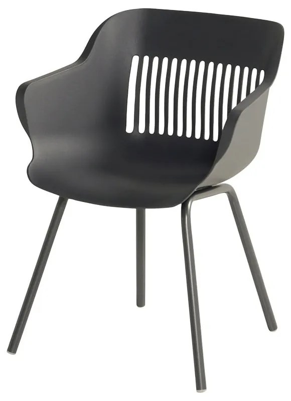 Тъмносиви пластмасови градински столове в комплект от 2 броя Jill Rondo - Hartman