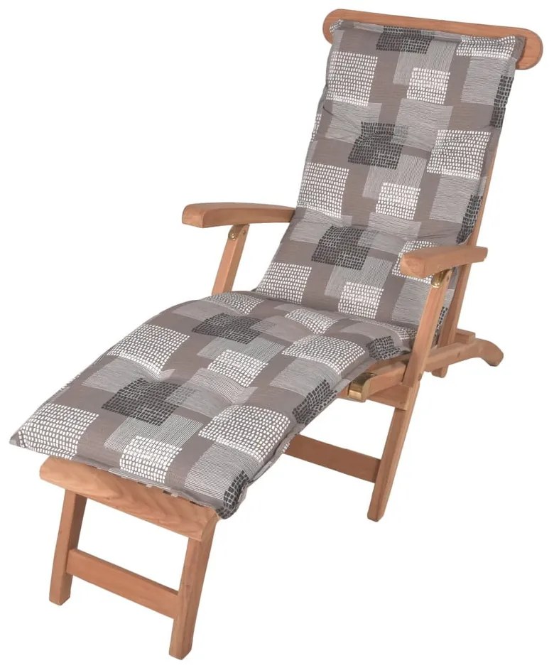 Сива възглавница за градински стол за шезлонг 52x170 cm Stoke – Sun Garden