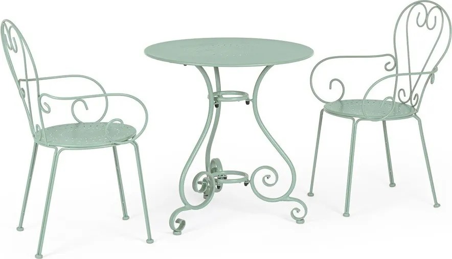 Градински стол метален в цвят мента Etienne – Bizzotto