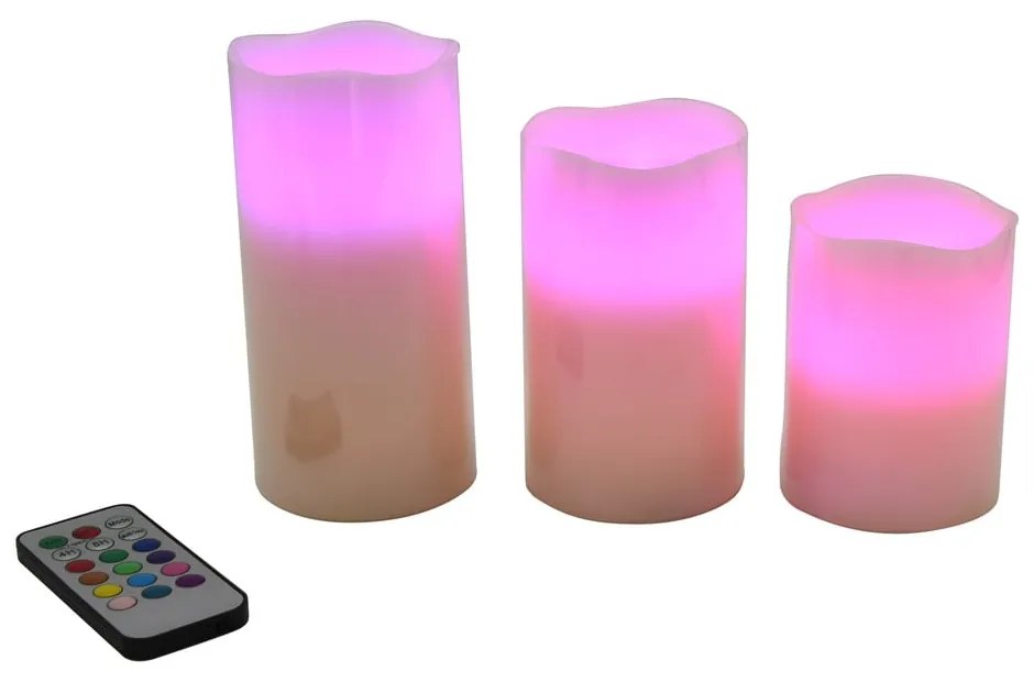 LED свещи в комплект от 3 бр. (височина 10 cm) – Hilight