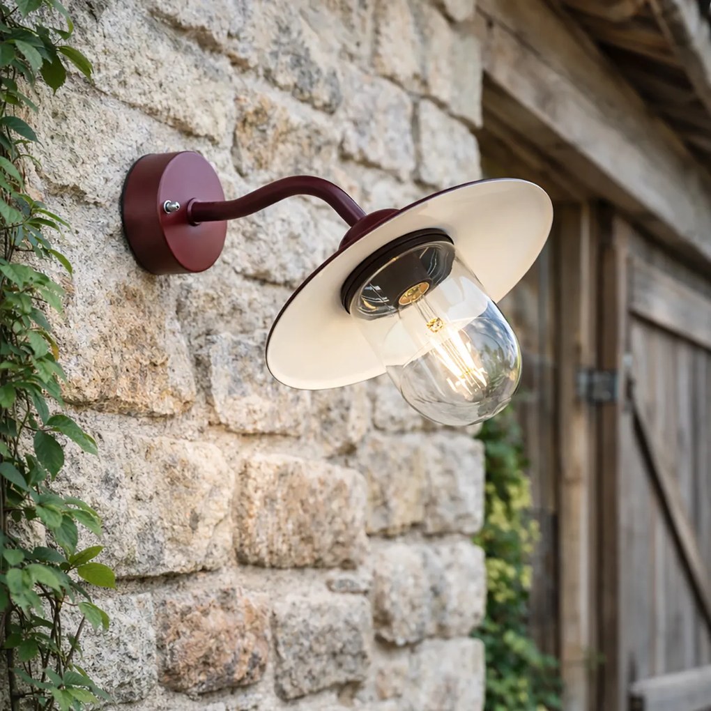 Външна стенна лампа тъмночервена IP44 - Мюнхен