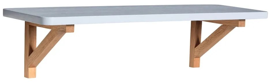 Светлосив стенен рафт от декор от дъб 60 cm Arki – Hübsch