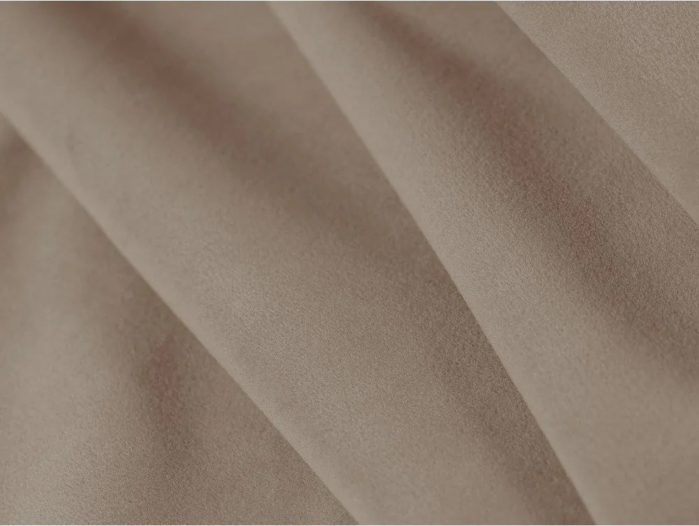 Светлокафяво двойно легло 200x200 cm тапицирано Linea – Micadoni