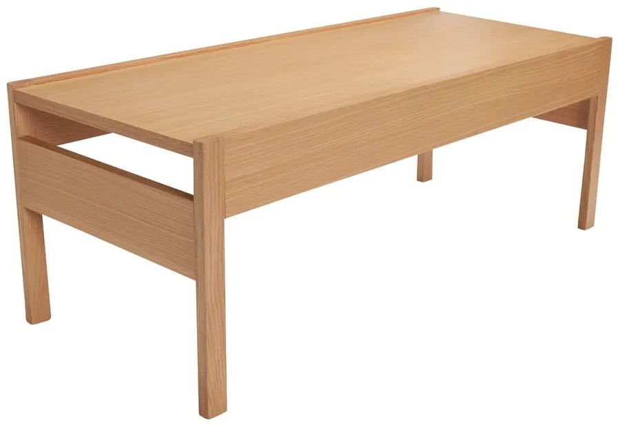 Масичка за кафе с дъбов плот в естествен цвят 50x120 cm Forma – Hübsch