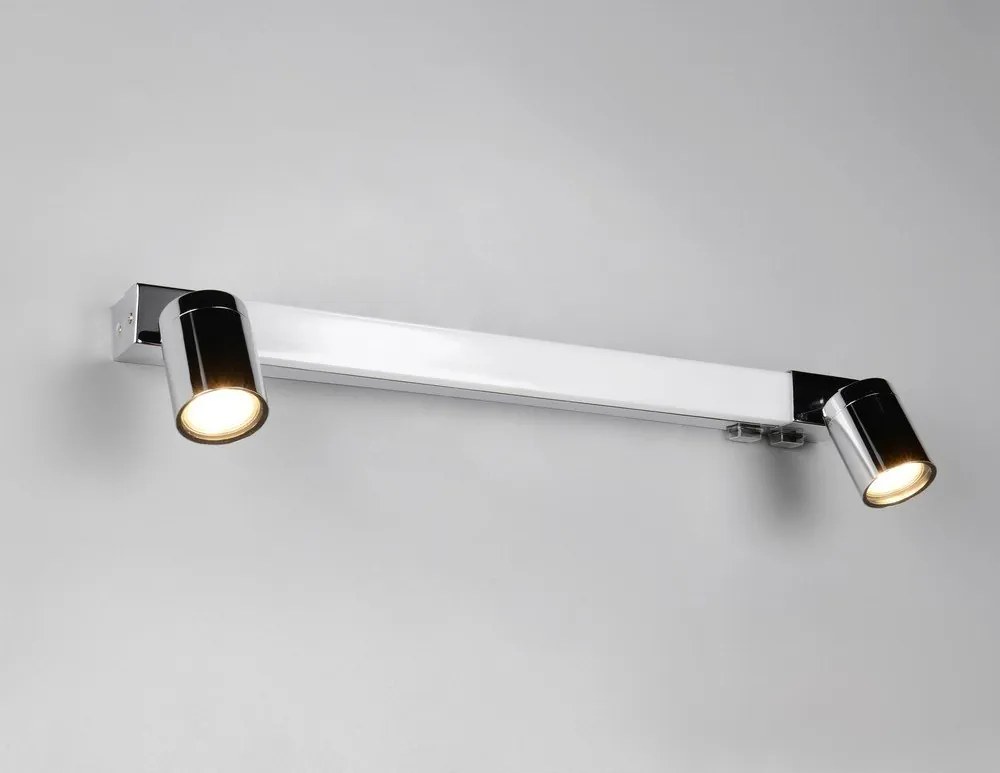 LED стенна лампа в лъскаво сребристо Enrico – Trio