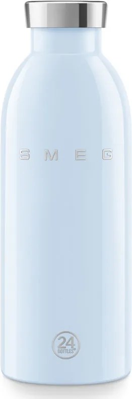 Термо бутилка SMEG Clima 50's Style WBF01PB, 500 мл, Херметично затваряне, Двустенна, Неръждаема стомана 18/8, Син