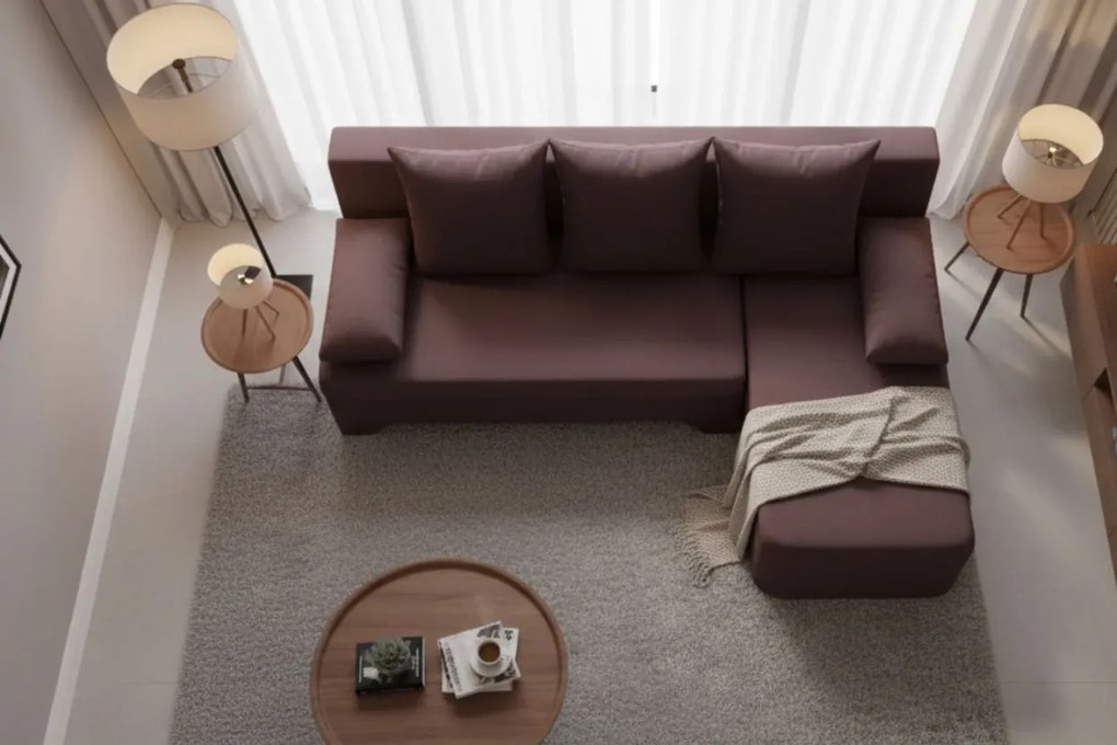 Ъгъл диван Lamor-Brown