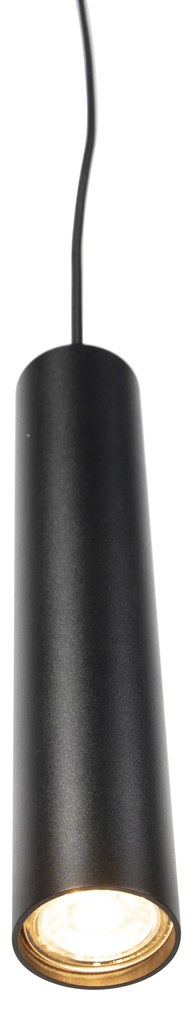 Комплект от 2 дизайнерски висящи лампи черни - Tuba Small