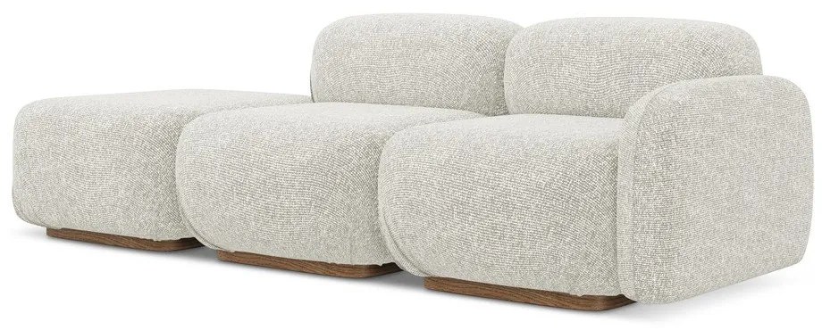 Кремав модулна лежанка (десен ъгъл) Ailani – Makamii