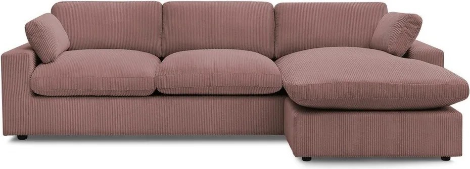 Розов ъглов диван от рипсено кадифе Belair – Bobochic Paris