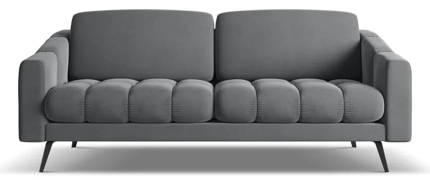 Сив кадифен диван 202 cm Nalu – Makamii