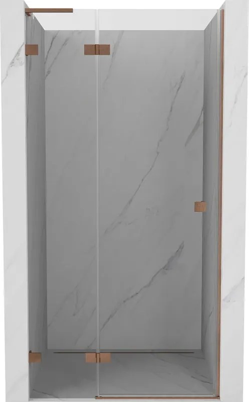 Mexen Lunar L врата за душ лява страна 125 cm, прозрачен, матиран мед - 834L-125-000-65-00-L