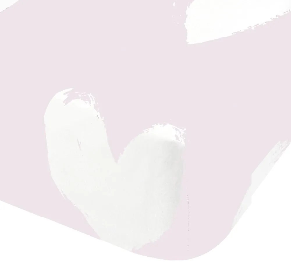 Единичен фланелен детски чаршаф 90x190 cm Hearts – Catherine Lansfield