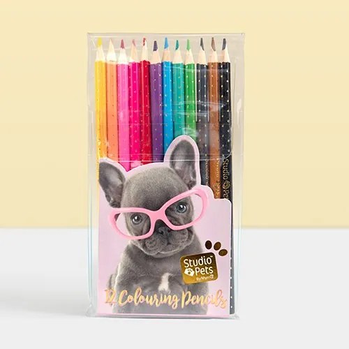 Studio Pets - Цветни моливи, 12 бр