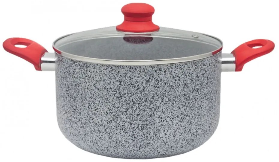 Дълбока тенджера с капак ZEPHYR ZP 1318 NM, Мраморно-керамично покритие, за индукция - 24x13.5 см / 5.6 L