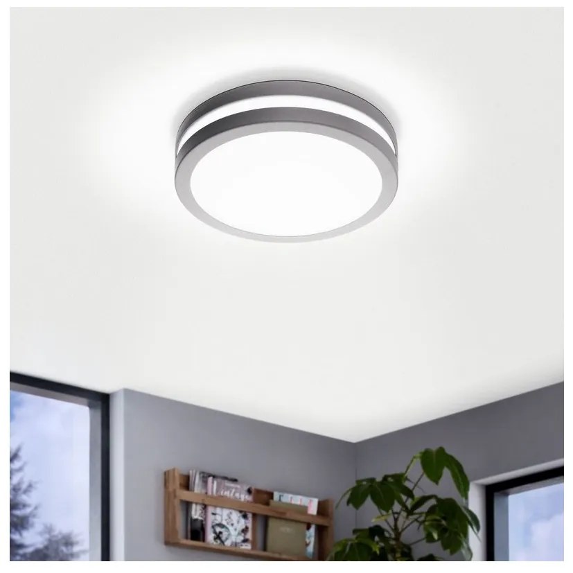 Eglo 97299 - LED Димируема лампа за баня LOCANA-C LED/14W сива IP44