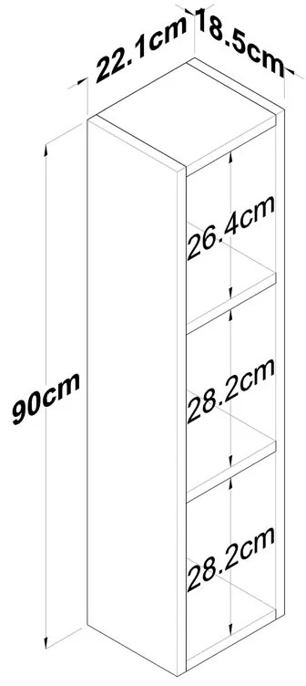 Етажерка Аделия 182-000040 цвят орех