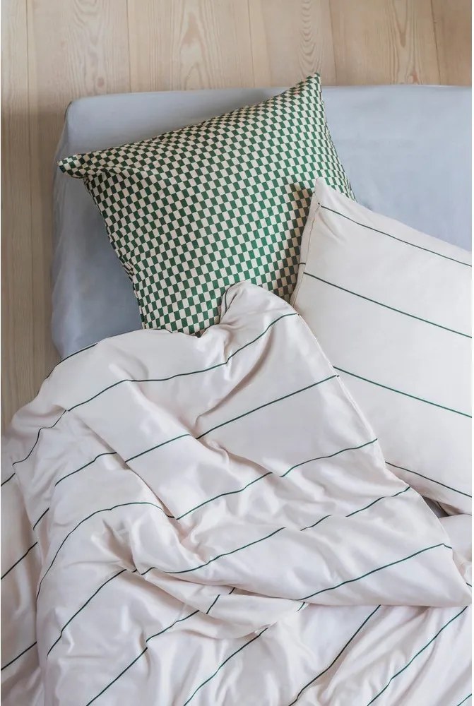 Бежово единично спално бельо от памучен сатен 140x200 cm Align – Mette Ditmer Denmark