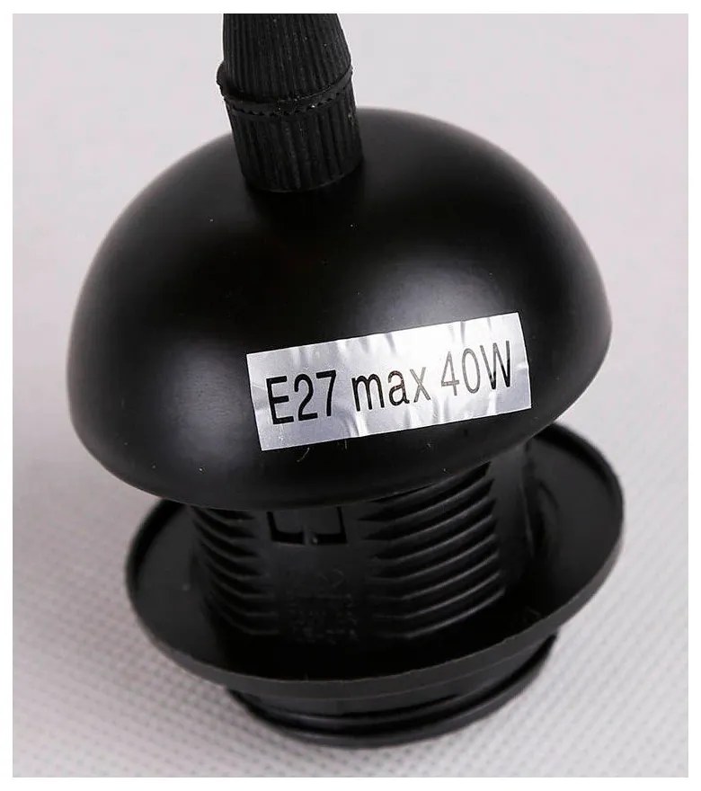 Черна висяща лампа със стъклен абажур ø 10 cm Felis - Candellux Lighting