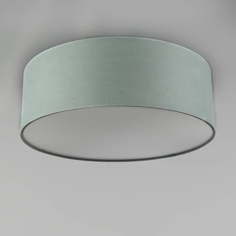 Таванна лампа зелена 30 см с LED - Drum LED