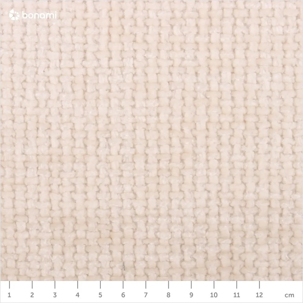 Кремаво двойно тапицирано легло с място за съхранение с включена подматрачна рамка 180x200 cm Bellis – Micadoni Home